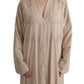 Elegant Beige Cape Kaftan Dress