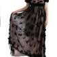 Elegant Floral Applique Full Length Dress