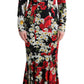 Elegant Full Length Sheath Floral Dress