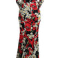 Elegant Full Length Sheath Floral Dress