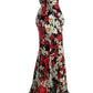 Elegant Full Length Sheath Floral Dress