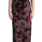 Floral Sheath Gown Elegant Full Length Dress
