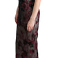 Floral Sheath Gown Elegant Full Length Dress