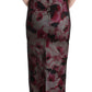 Floral Sheath Gown Elegant Full Length Dress