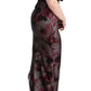 Floral Sheath Gown Elegant Full Length Dress