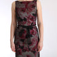 Floral Sheath Gown Elegant Full Length Dress