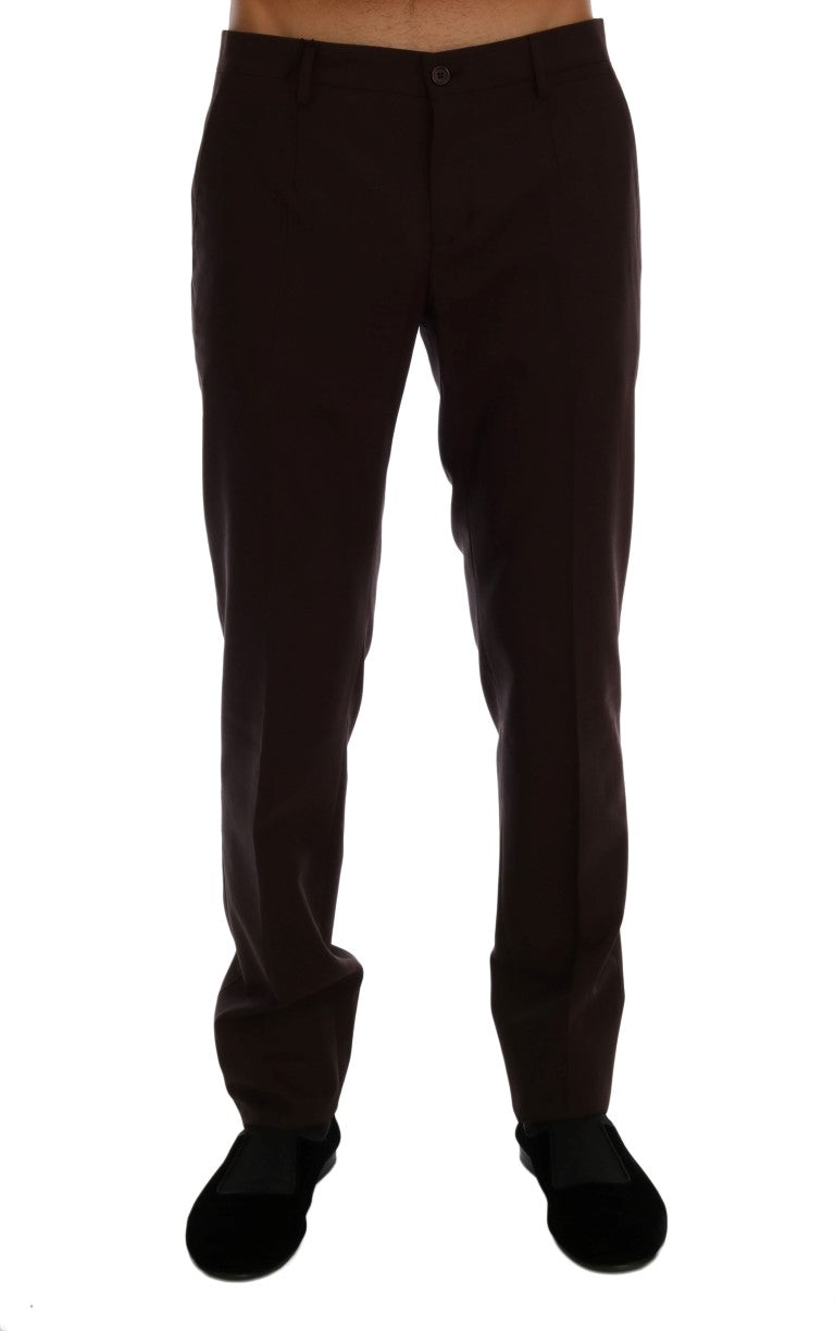 Elegant Slim Fit Formal Trousers in Purple