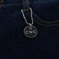 Chic Flared Cotton Jeans in Blue