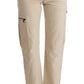 Chic Beige Cropped Wool Pants
