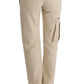 Chic Beige Cropped Wool Pants