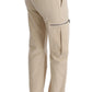 Chic Beige Cropped Wool Pants