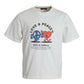 White Love & Peace Cotton Crew Neck T-shirt
