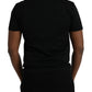 Black Cotton Silver Chain Short Sleeve T-shirt
