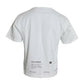 White Red Lips Print Cotton Crew Neck T-shirt