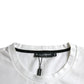 White Red Lips Print Cotton Crew Neck T-shirt