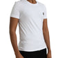 White Logo Crest Crew Neck Underwear T-shirt