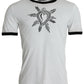 White Sacred Heart Cotton Crew Neck T-shirt