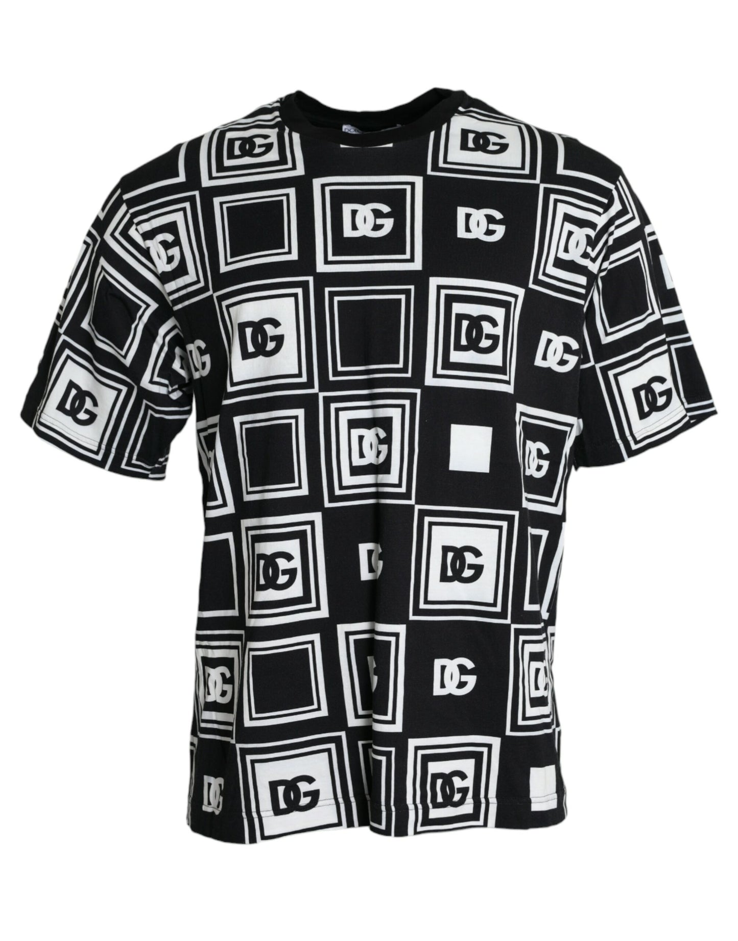 Black White Logo Cotton Short Sleeves T-shirt