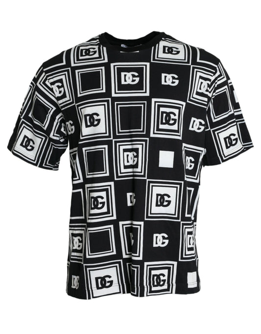 Black White Logo Cotton Short Sleeves T-shirt