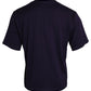 Purple Logo Patch Short Sleeve Cotton T-shirt