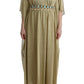 Elegant Gold Shift Gown Dress