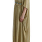 Elegant Gold Shift Gown Dress