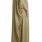 Elegant Gold Shift Gown Dress