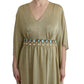 Elegant Gold Shift Gown Dress