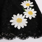 Black Floral Lace Chamomile Embroidered Dress