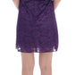 Elegant Sleeveless Purple Floral Midi Dress