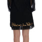 Black Lace Sequined Shift Dress