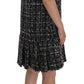 Elegant Gray Shift Dress with Embroidery Detail
