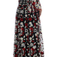 Embroidered Black Maxi Long Dress Gown