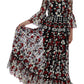 Embroidered Black Maxi Long Dress Gown