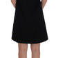 Black Crystal-Embellished Stretch Mini Dress