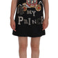 Enchanting Wool Crystal Encrusted Midi Dress