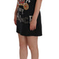 Enchanting Wool Crystal Encrusted Midi Dress