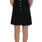 Enchanting Wool Crystal Encrusted Midi Dress