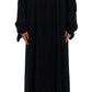 Elegant Floral Lace Cape Kaftan Dress