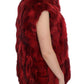Luxurious Red Coyote Fur Long Vest Jacket