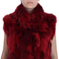 Luxurious Red Coyote Fur Long Vest Jacket