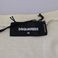 Off White Cotton Short Sleeves V-neck T-shirt