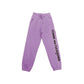 Chic Purple Cotton Sweatpants with Logo Print