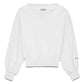 Chic V-Neck Cotton Sweatshirt with Logo Sleeve