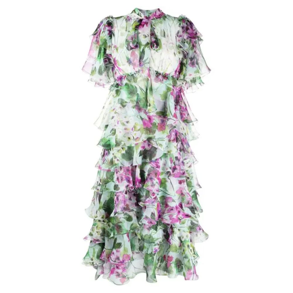 Multicolor Silk Dress
