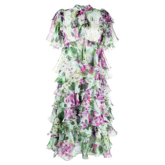 Multicolor Silk Dress