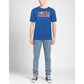 Light Blue Cotton Men T-Shirt