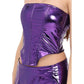 Glimmering Purple Wet-Look Corset
