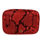 Chic Python-Print Calfskin Clutch