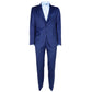 Elegant Woolen Men's Suit in Dapper Blue